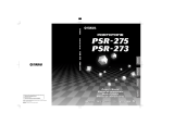 Yamaha PSR- 273 Manual do usuário