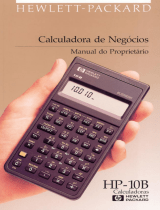 HP 10b Business Calculator Manual do proprietário
