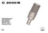 AKG C 2000 B Manual do proprietário