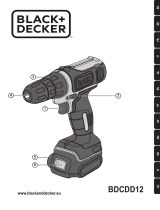 BLACK DECKER Akku-Bohrschrauber 10,8V Li-Ion BDCDD12KB Manual do proprietário