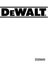 DeWalt D25840K Manual do usuário