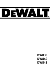 DeWalt DW840 Manual do usuário