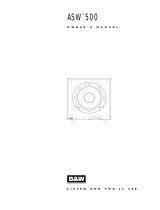 B&W ASW500 Manual do proprietário