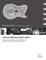 Behringer VIRTUAL AMPLIFICATION V-AMP 3 Guia rápido