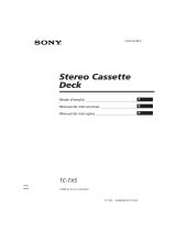 Sony TC-TX5 Instruções de operação