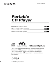 Sony Walkman Atrac3plus D-NE9 Manual do usuário