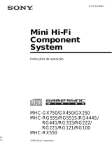 Sony MHC-RG441 Instruções de operação