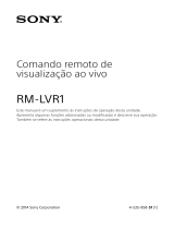 Sony RM-LVR1 Instruções de operação