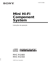 Sony MHC-RG550 Instruções de operação