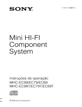 Sony MHC-EC69 Instruções de operação