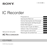 Sony ICD-PX820 Instruções de operação
