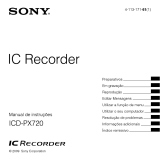 Sony ICD-PX720 Instruções de operação