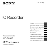 Sony ICD-P630F Instruções de operação