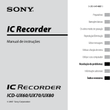 Sony ICD-UX60 Instruções de operação