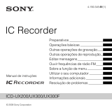 Sony ICD-UX300 Instruções de operação