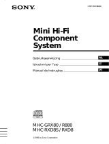 Sony MHC-RXD8 Instruções de operação
