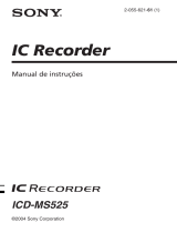 Sony ICD-MS525 Instruções de operação