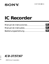 Sony ICD-37 Manual do proprietário