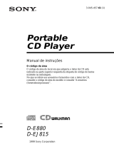 Sony D-E880 Instruções de operação