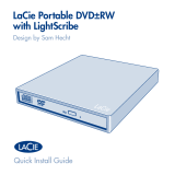 LaCie Portable DVD±RW with LightScribe Design by Sam Hecht USB 2 Guia de instalação rápida