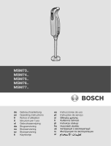 Bosch MSM7700GB Manual do proprietário