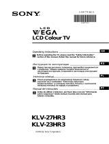 Sony KLV-27HR3 Manual do usuário