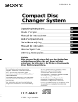 Sony cdx 444 rf Manual do proprietário