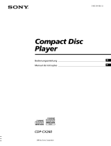 Sony CDP-CX260 Manual do proprietário