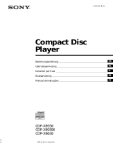 Sony CDP-XB630 Manual do proprietário