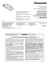 Panasonic RPHC75 Instruções de operação