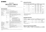Yamaha MG12XU Especificação
