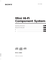 Sony MHC-V800 Instruções de operação