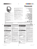 Panasonic RP-HC150 Manual do proprietário