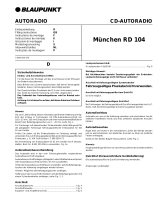 Blaupunkt MNCHEN RD 104 Manual do proprietário