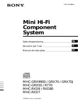 Sony MHC-GRX50 Manual do proprietário