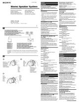 Sony SRS-P11QWHITE Manual do usuário