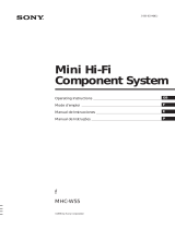 Sony MHC-W55 Manual do usuário