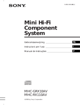 Sony MHC-GRX10AV Instruções de operação