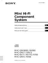 Sony MHC-R700 Manual do proprietário