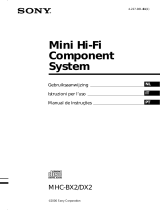 Sony MHC-DX2 Manual do proprietário