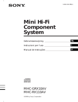 Sony mhc rx 110 av Manual do proprietário