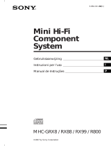 Sony MHC-GRX8 Manual do proprietário