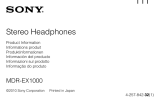 Sony MDR-EX1000 Manual do proprietário