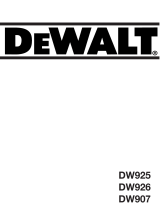 DeWalt DW926K T 1 Manual do usuário