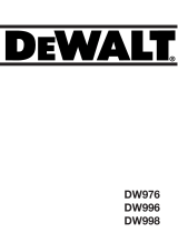 DeWalt DW998 T 5 Manual do proprietário