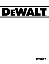 DeWalt DW017 Manual do usuário
