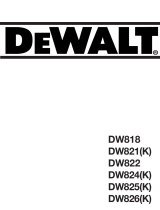 DeWalt DW822 T 1 Manual do proprietário