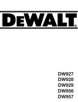 DeWalt dw 956 2 Manual do proprietário