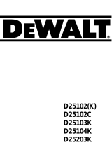 DeWalt D25103K Manual do usuário