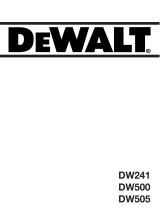 DeWalt DW500 T 2 Manual do proprietário